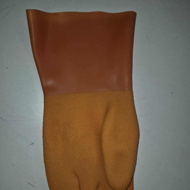 Heavy-Duty Signal Orange Latex Dry Gloves for Serious Divers